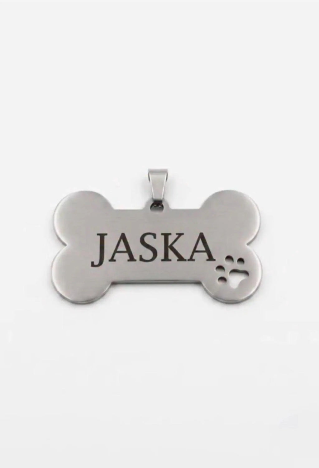 Médaille Chien Personnalisée en Forme d'Os - Nom & Numéro Gravés au Laser