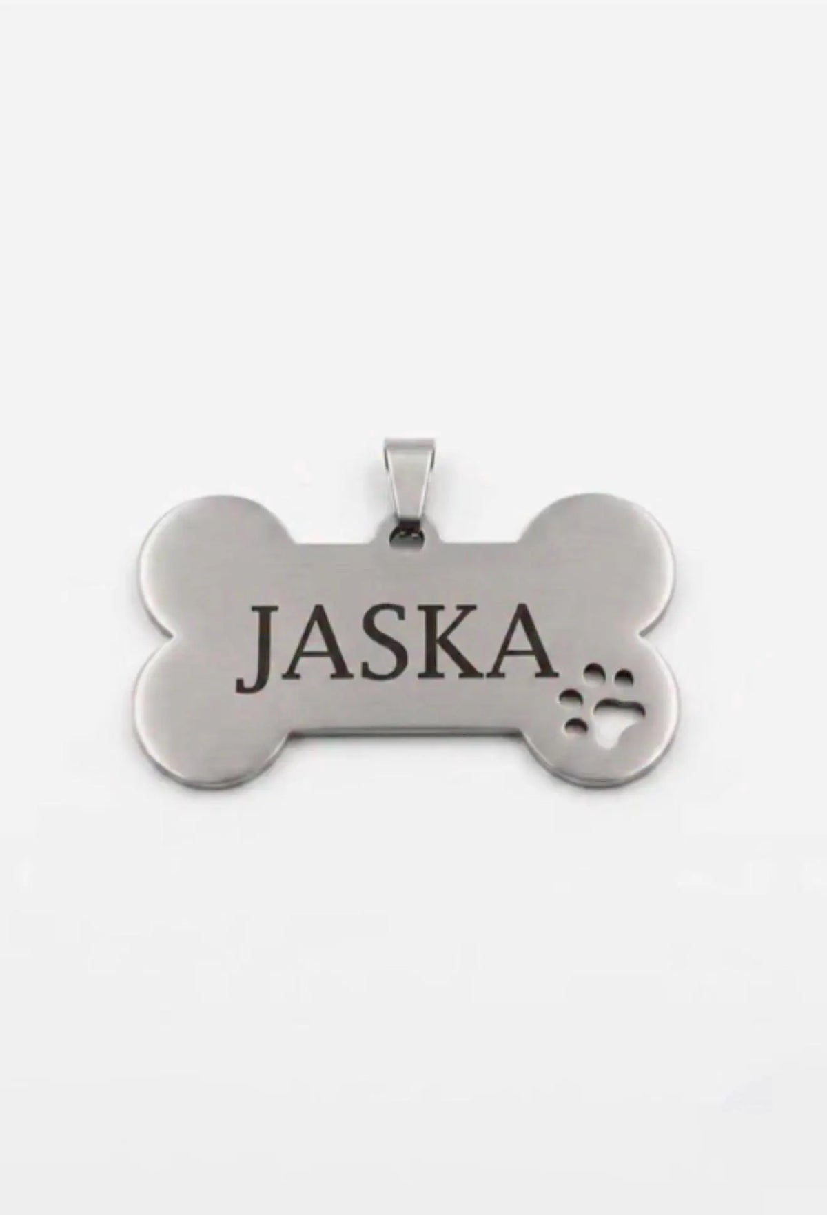 Médaille Chien Personnalisée en Forme d'Os - Nom & Numéro Gravés au Laser