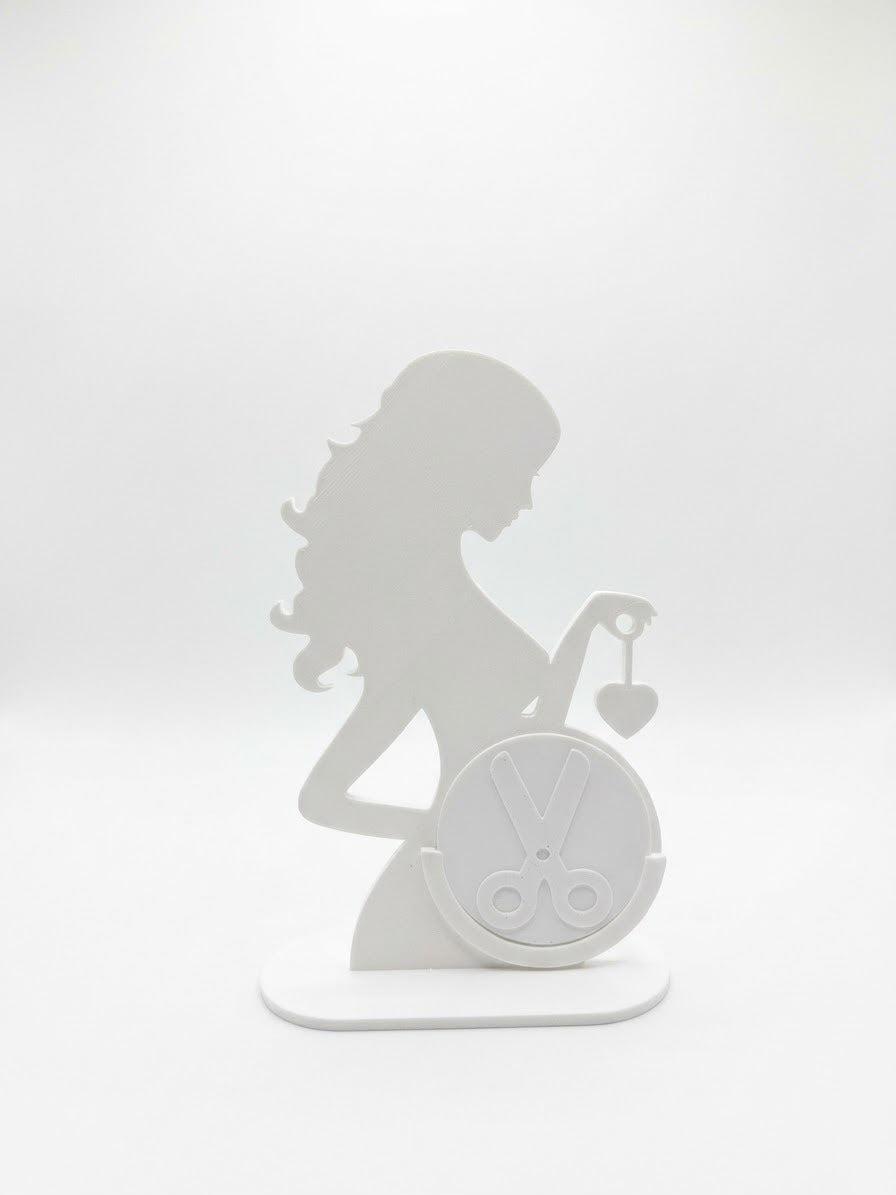 Porte-Photo Échographie en Bois - Silhouette Femme Enceinte Personnalisée