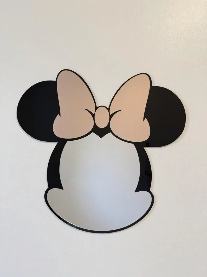 Miroir Mural Minnie en Acrylique Miroir - Décoration Chambre Enfant