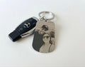 Porte-Clés Personnalisé avec Photo Gravée Laser - Acier Inoxydable